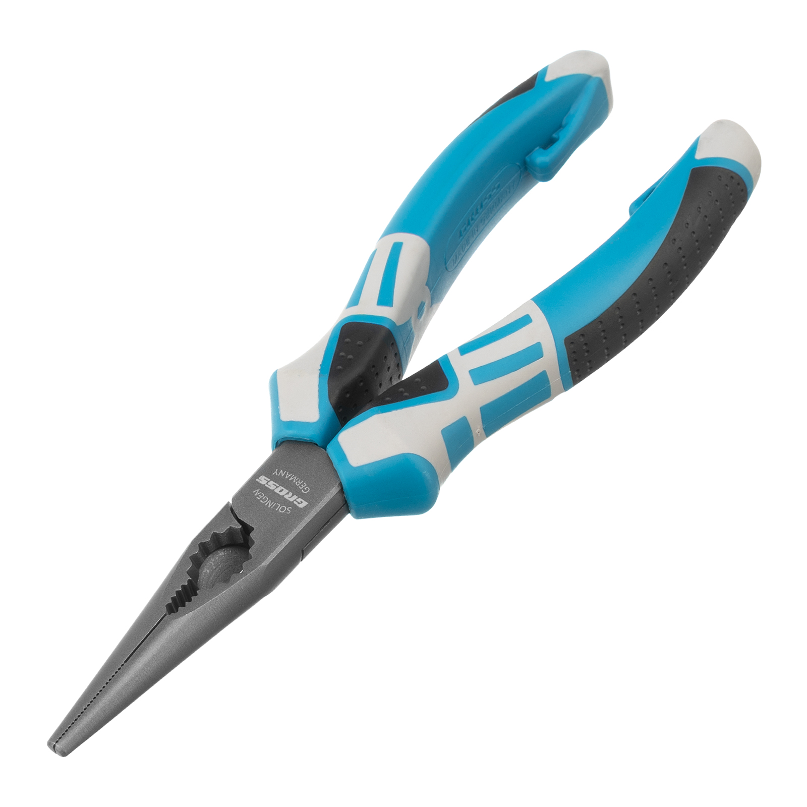 Длинногубцы прямые 170 мм, трехкомпонентные рукоятки Gross (17170)