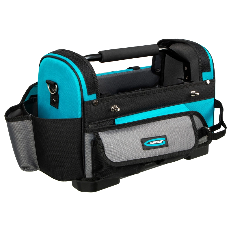 Переноска для инструмента, 400х225х300мм, пластиковое дно, наплечный ремень Gross (90274)