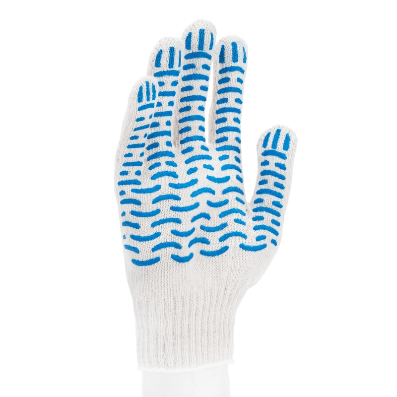 Перчатки х/б, ПВХ покрытие, "Волна", 10 класс (67777)