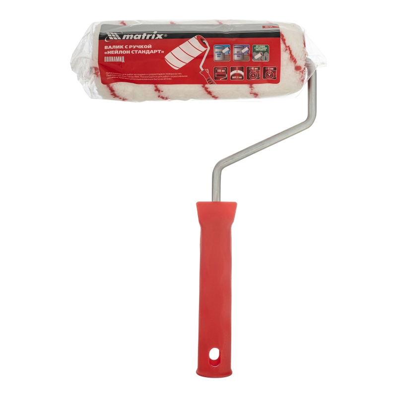 Валик "Нейлон Стандарт", 180 мм, ворс 9 мм, D 48 мм, D ручки 8 мм, полиамид Matrix (80754)