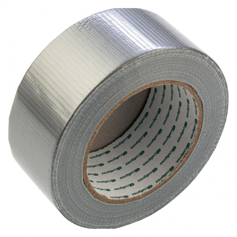 Лента клейкая армированная, 48 мм х 40 м, серебро Сибртех (888165)