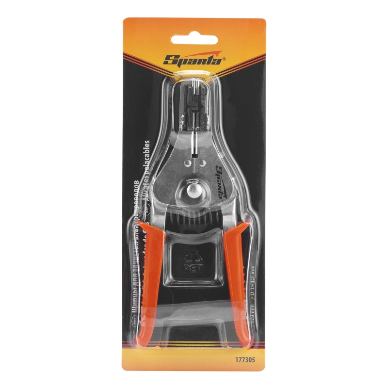 Щипцы, 170 мм, для зачистки электропроводов, 1-3.2 мм/ 170 мм Sparta (177305)