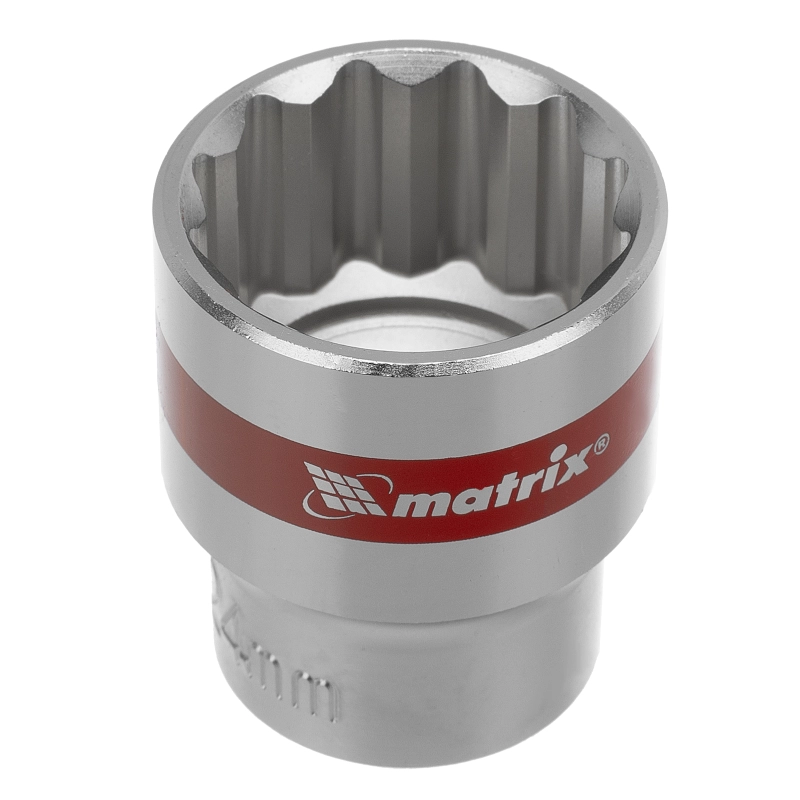 Набор торцевых головок, 1/2", 12 гранные, CrV, 10-24мм, 10 штук Matrix (13596)
