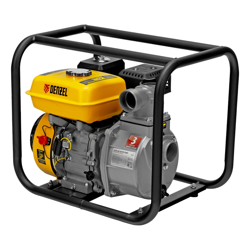 Мотопомпа бензиновая для чистой воды PX-50, 7 л.с, 2", 600 л/мин, глубина 8 м, напор 30 м Denzel (99201)