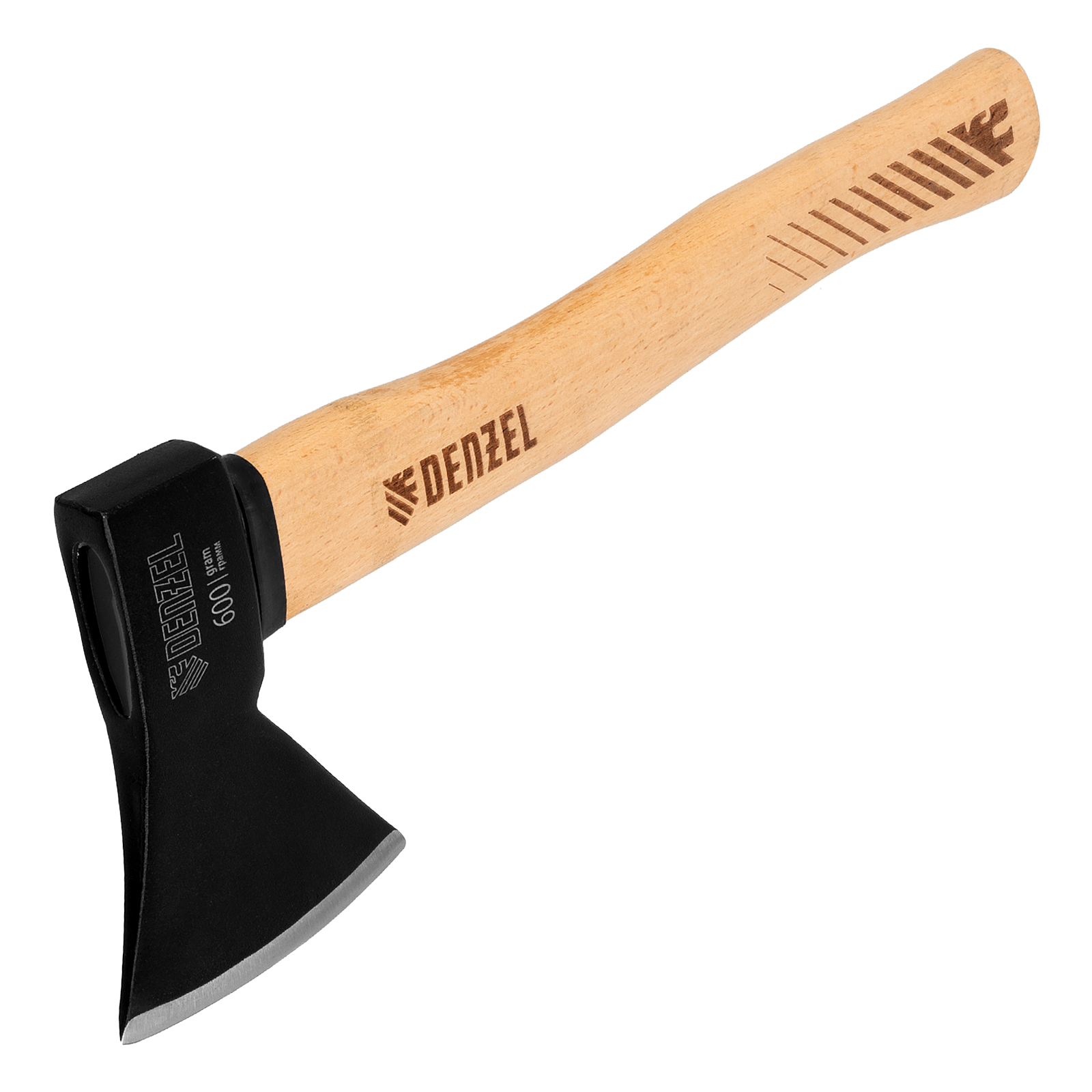 Топор, 600 г, кованый, буковое топорище Denzel (21631)