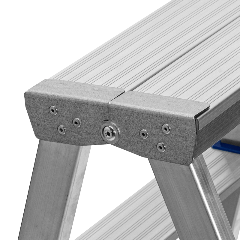 Стремянка двусторонняя 5 ступеней, алюминиевая, Сибртех (97925)