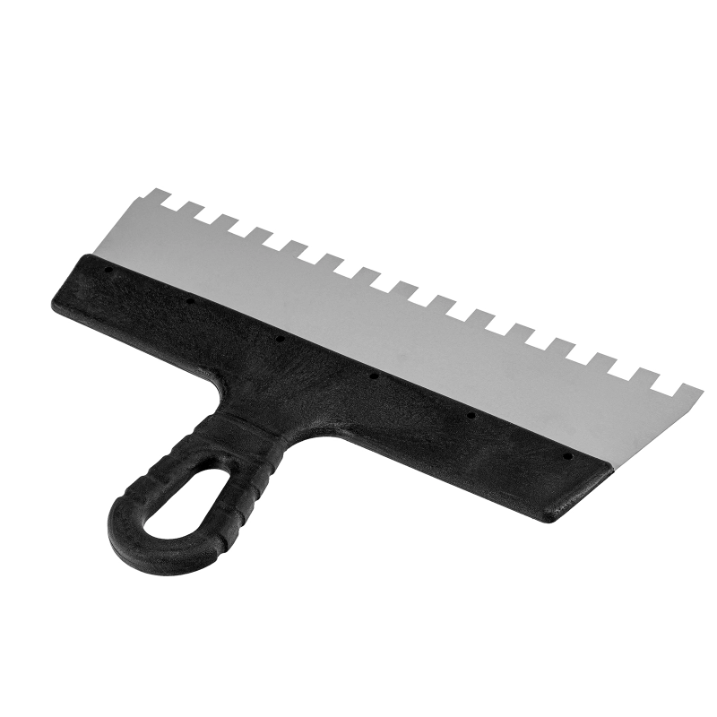 Шпатель из нержавеющей стали, 300 мм, зуб 10 х 10 мм, пластмассовая ручка Sparta (85130)