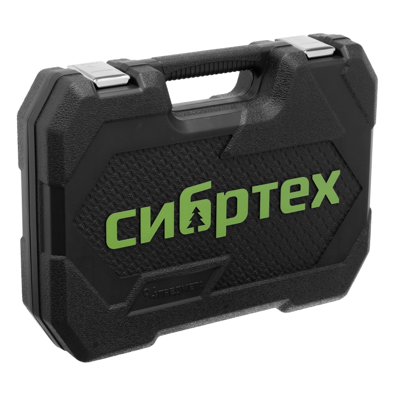 Набор инструментов, 1/2", 1/4", пластиковый кейс 89 предметов Сибртех (13396)