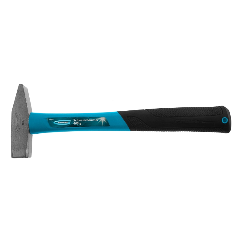 Молоток слесарный, 400 г, квадратный боек, фибергласовая обрезиненная рукоятка Gross (10274)