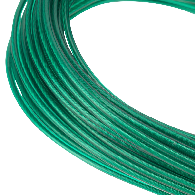 Трос металлополимерный зеленый ПР-2.5, толщина 2.5 мм, моток 20 метров Сибртех (47646)