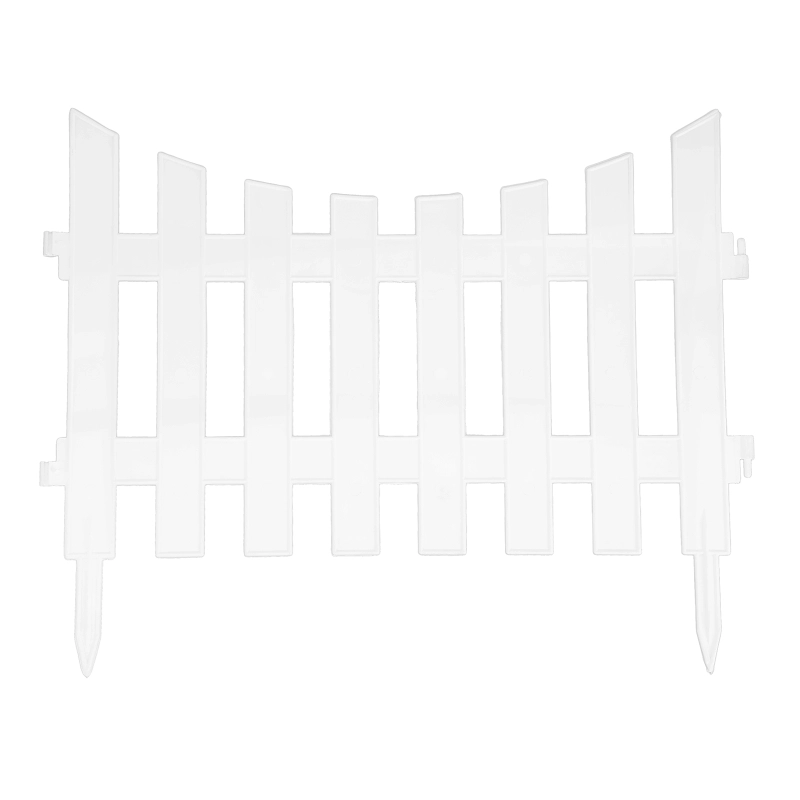 Забор декоративный 36х300 см, белый, Palisad (6500477)