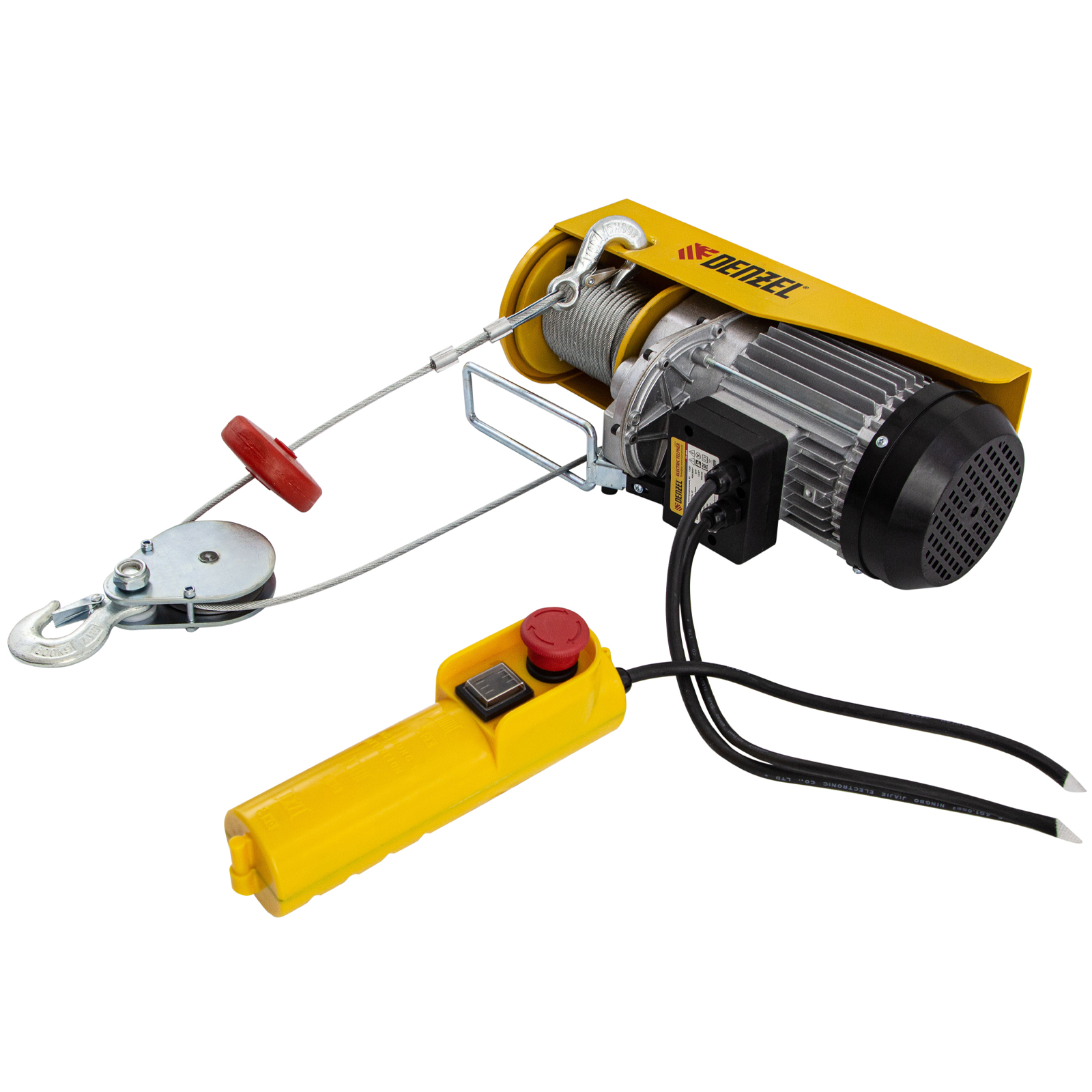 Тельфер электрический TF-800, 0.8 т, 1300 Вт, высота 12 м, 8 м/мин Denzel (52014)