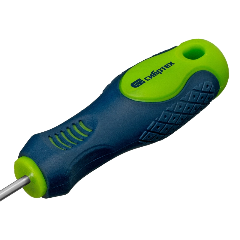 Отвертка, SL3 х 100 мм, CrV, двухкомпонентная рукоятка Сибртех (11857)