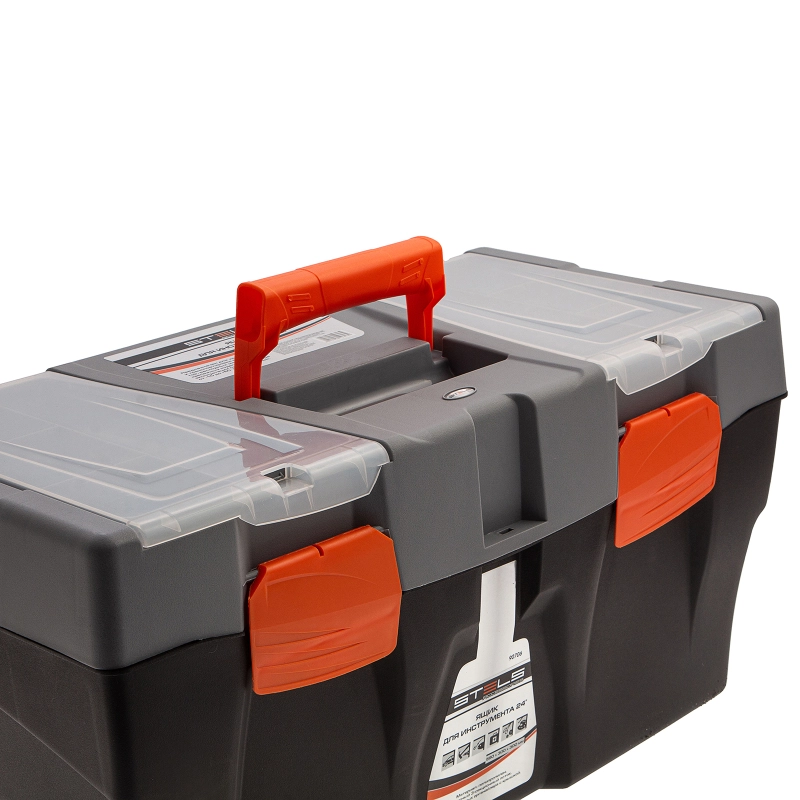 Ящик для инструмента 23", 590х300х300 мм, пластик Россия// Stels (90706)