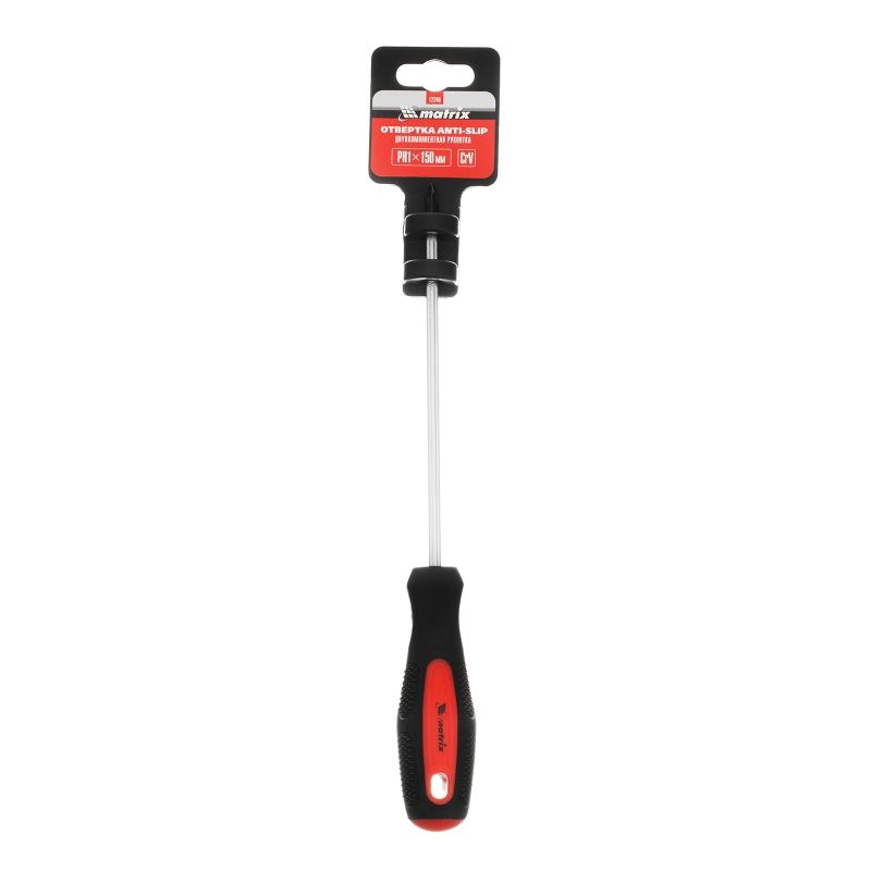 Отвертка Anti-Slip, PH1 х 150 мм, CrV, двухкомпонентная рукоятка Matrix (12246)