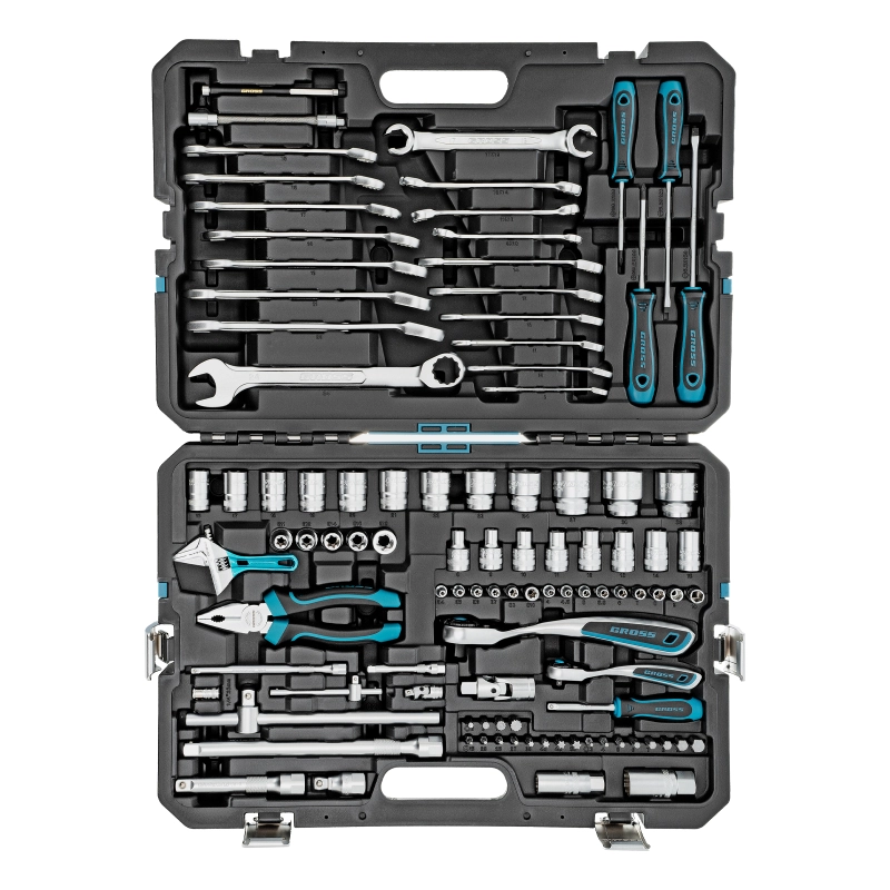Набор инструментов, 1/4", 1/2", CrV, 120 зубьев, 101 предмет Gross (14151)