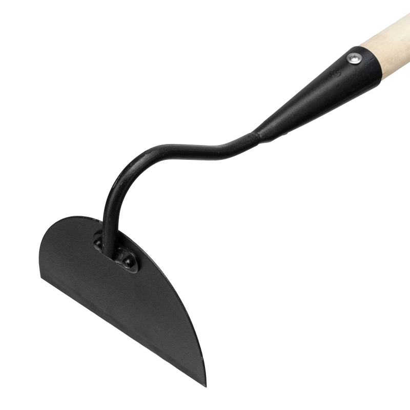 Мотыга стальная, 161х91х1185 мм, закаленная, деревянный лакированный черенок, LUXE Palisad (623258)