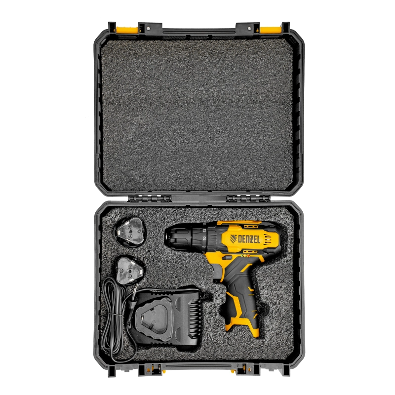 Дрель-шуруповерт аккумуляторная CDQ-12, Li-Ion, 12 В Denzel (26106)