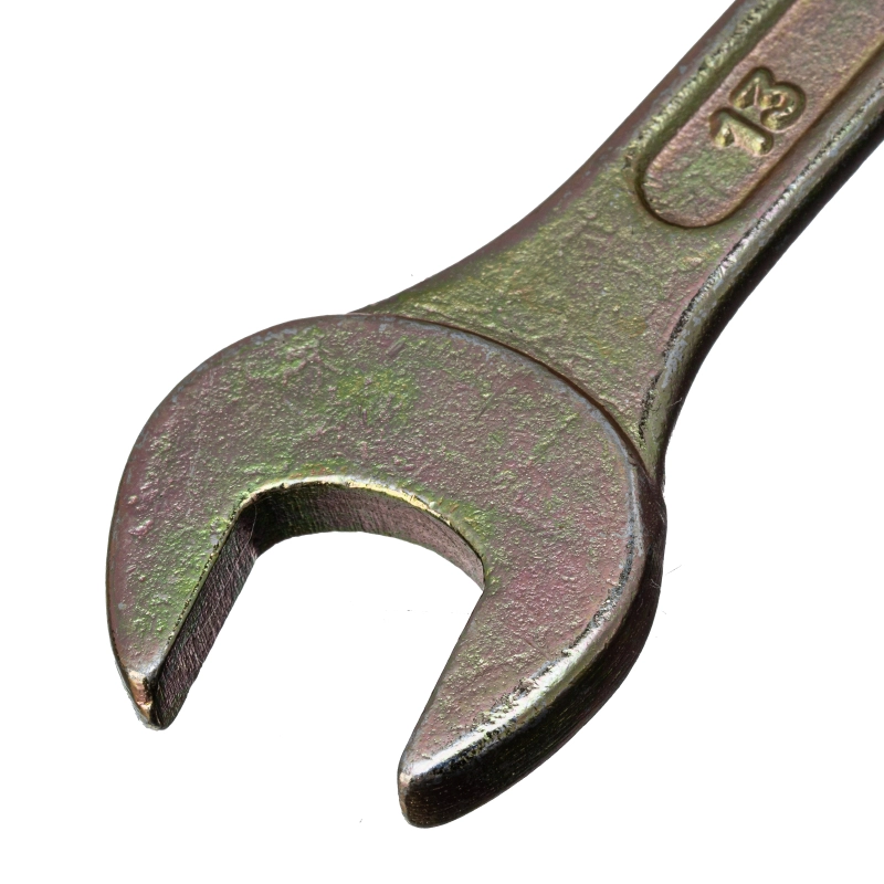 Ключ рожковый, 12 х 13 мм, желтый цинк Сибртех (14305)