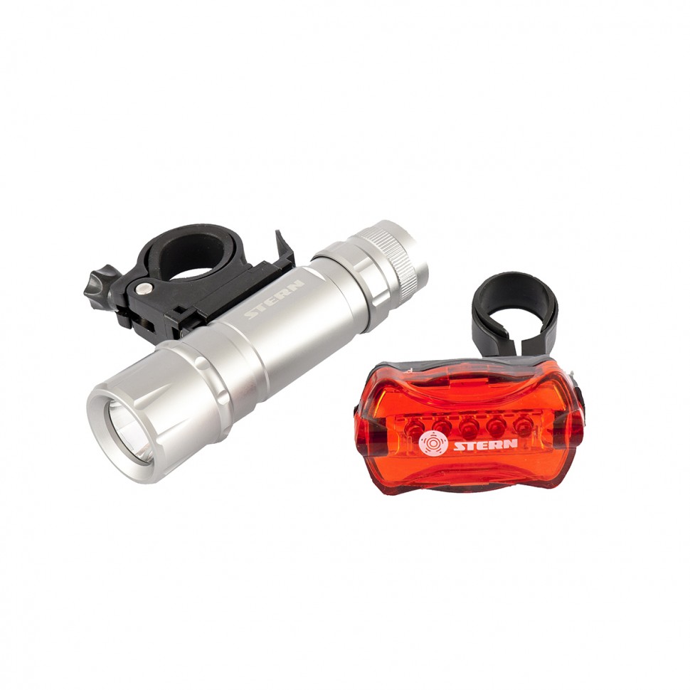 Набор велосипедный: передний 1 Вт Led, 160Lm, задний 5 reD Led Stern (90558)