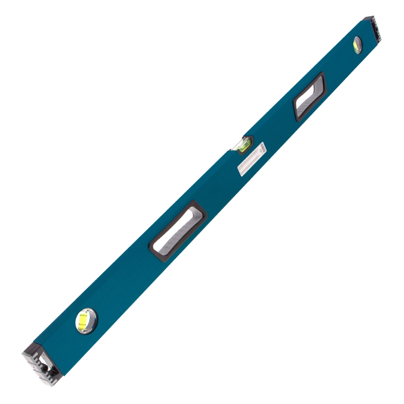 Уровень алюминиевый, 1000 мм, усиленный с ударопрочными заглушками, рукоятки, 3 глазка Gross (34330)