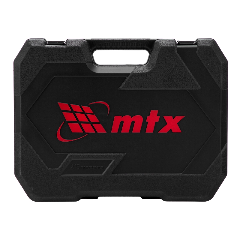 Набор инструментов, 1/2", 3/8", 1/4", пластиковый кейс 215 предметов MTX (13589)