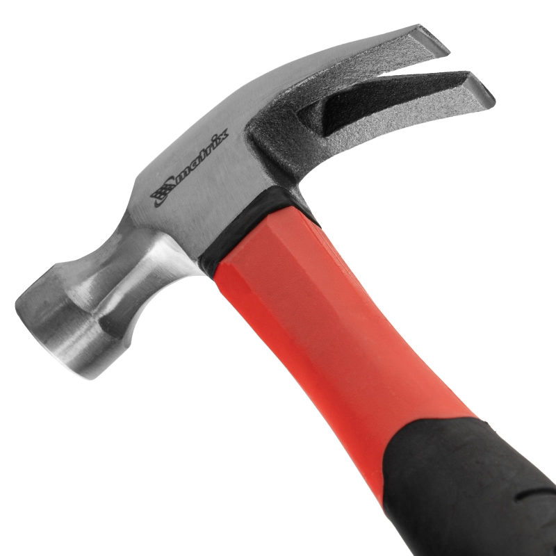 Молоток-гвоздодер optimal, 450 г, фибергласовая обрезиненная рукоятка Matrix (10456)