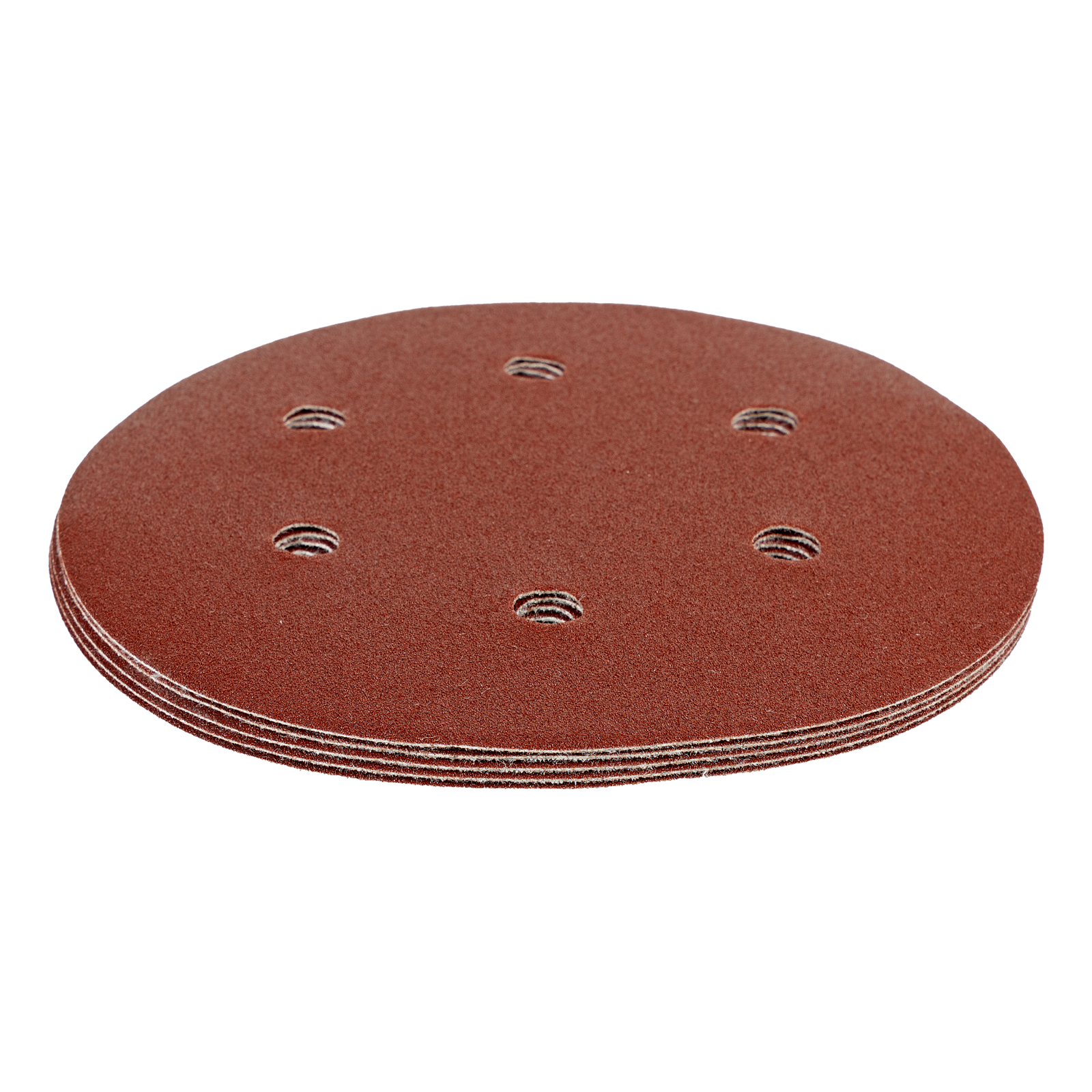 Круг абразивный на ворсовой подложке под "липучку", перфорированный, P 220, 150 мм, 5 шт Matrix (73844)