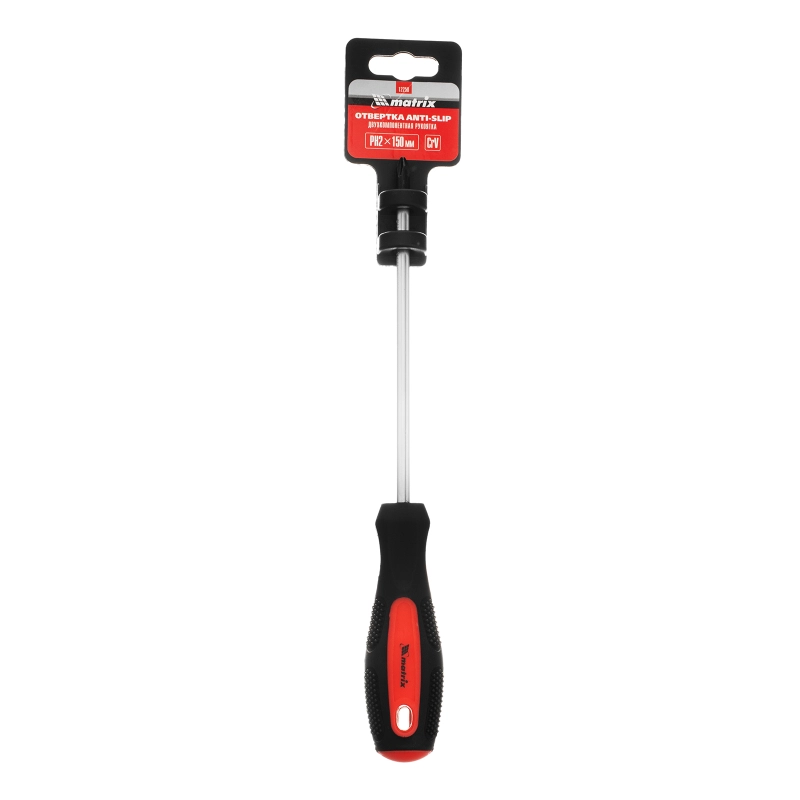 Отвертка Anti-Slip, PH2 х 150 мм, CrV, двухкомпонентная рукоятка Matrix (12250)