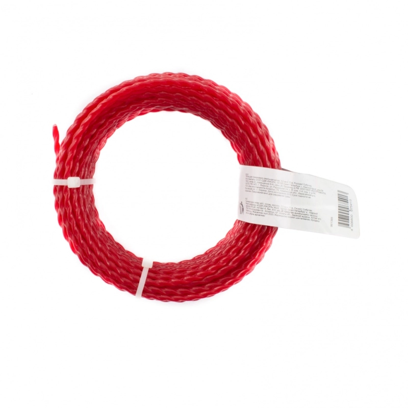 Леска для триммера овальная витая, 3.0 мм х 10 м, Сибртех (961385)