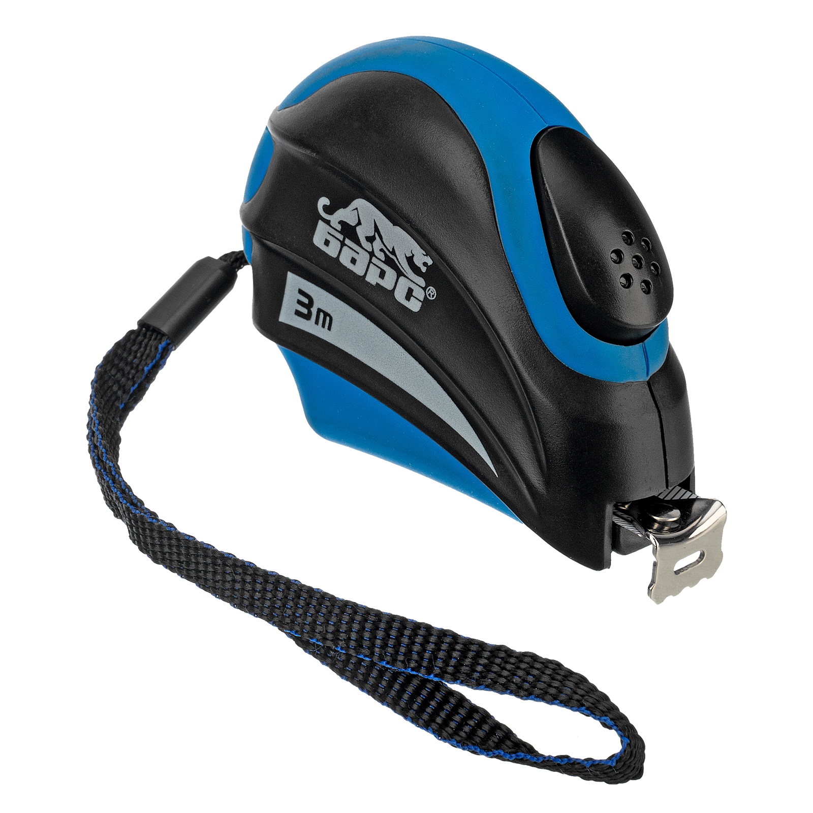 Рулетка Полимер,3 м х 16 мм,автоматическая фиксация,эргономичная форма Барс (32501)