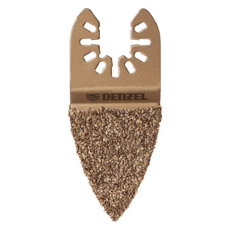 Насадка для МФИ шлифовальная двусторонняя дельта, узкая, HM, по плитке и дереву, 35 мм Denzel (782321)