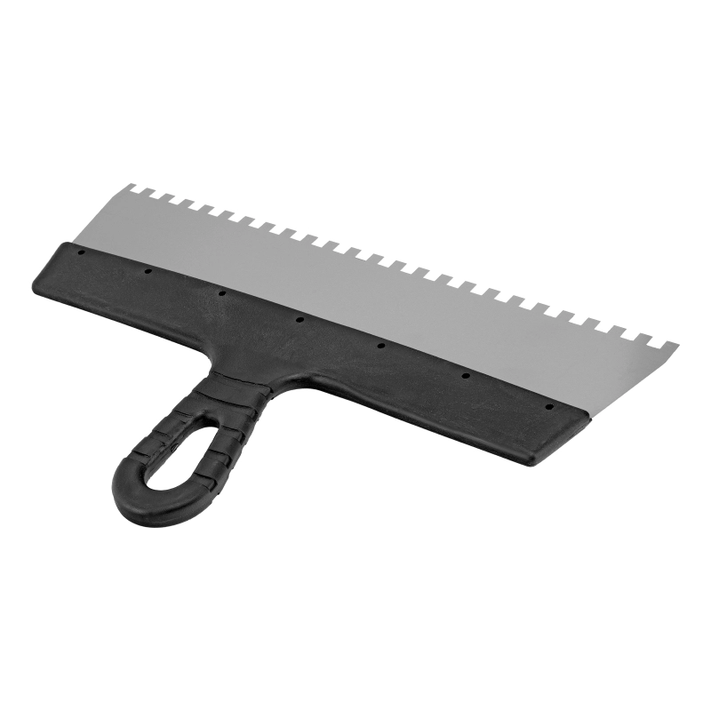 Шпатель из нержавеющей стали, 300 мм, зуб 6 х 6 мм, пластмассовая ручка Sparta (85140)