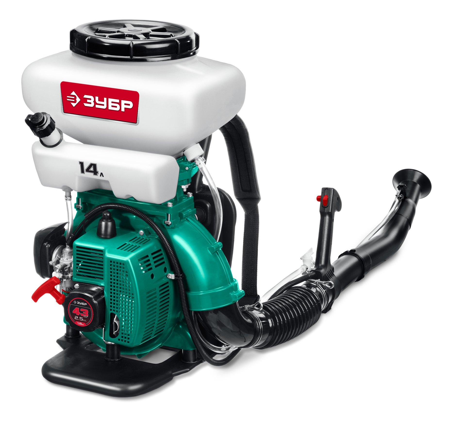 ЗУБР 14 л, 2.5 л.с, бензиновый опрыскиватель (ОПБ-14-43)