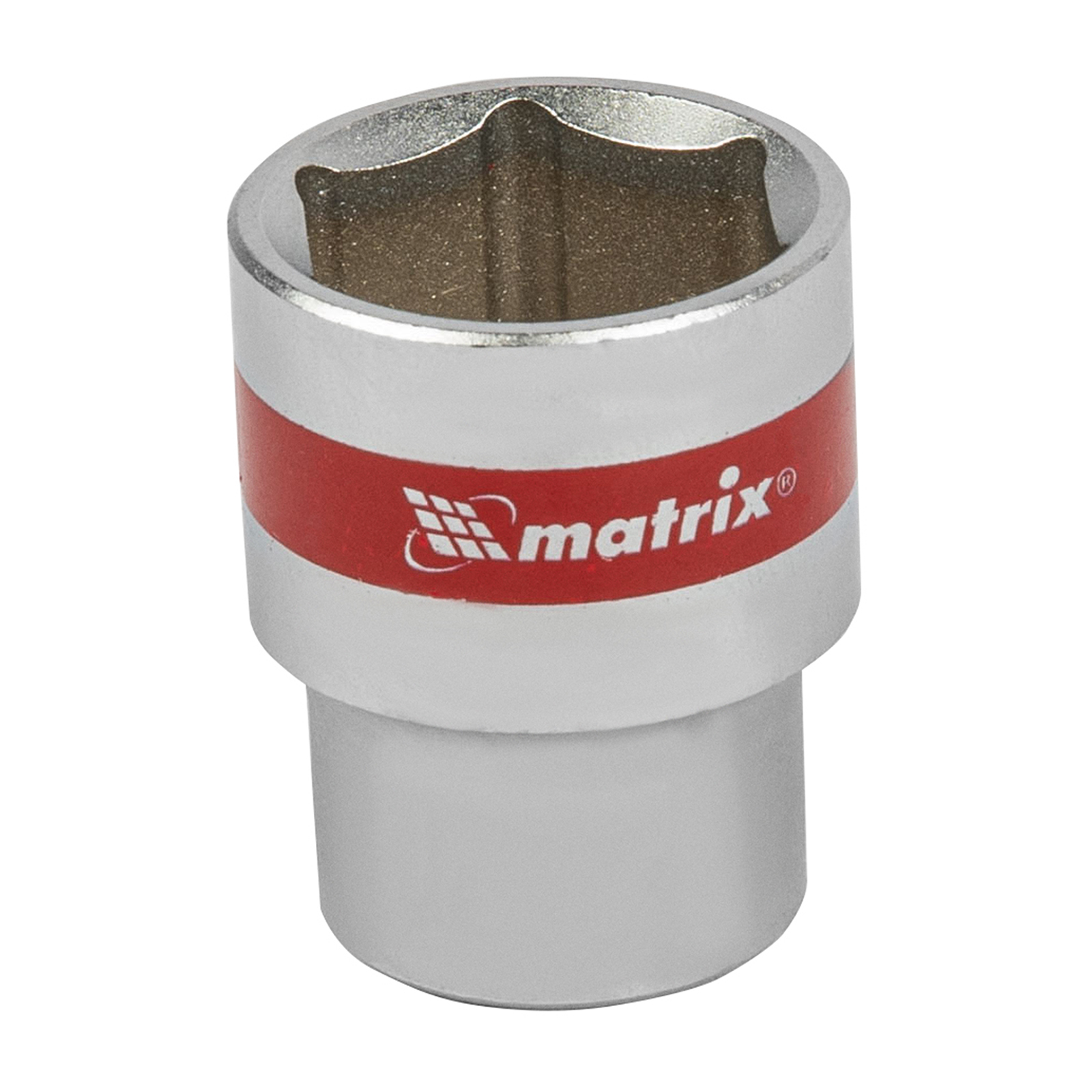 Головка торцевая, 22 мм, шестигранная, CrV, под квадрат 1/2, хромированная Matrix (13122)