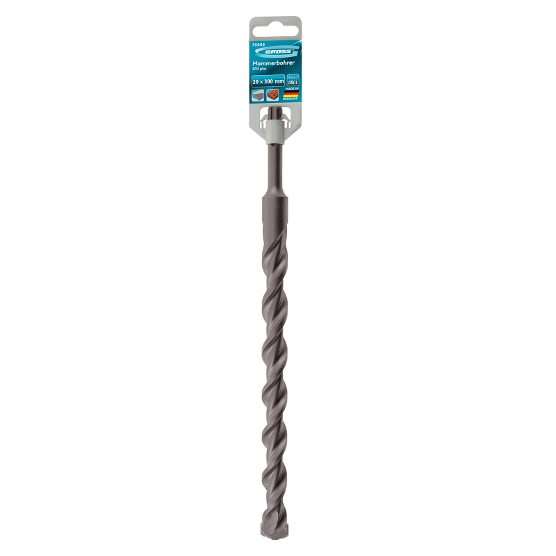 Бур по бетону Pro, 20 х 300 мм, SDS Plus Gross (70688)