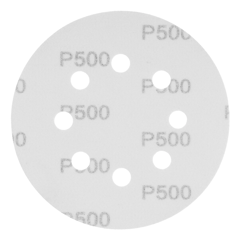 Круг абразивный на ворсовой подложке под "липучку", перфорированный, P 500, 125 мм, 5 шт Matrix (73816)