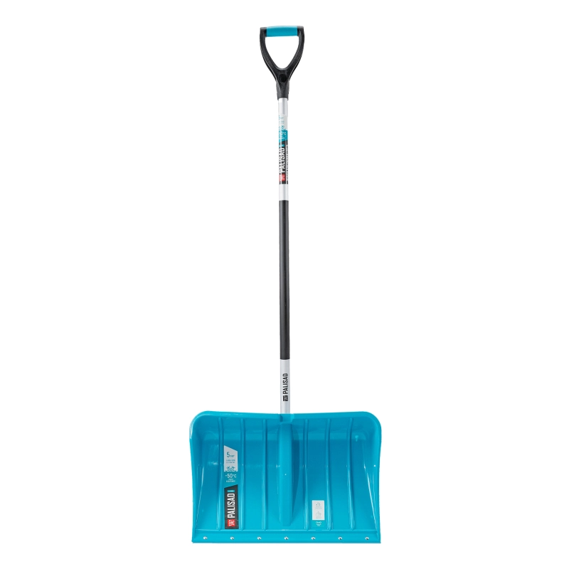 Лопата для уборки снега, полипропилен, 540х375х1420мм, алюминиевый черенок, ПВХ накладка, LUXE Palisad (615685)