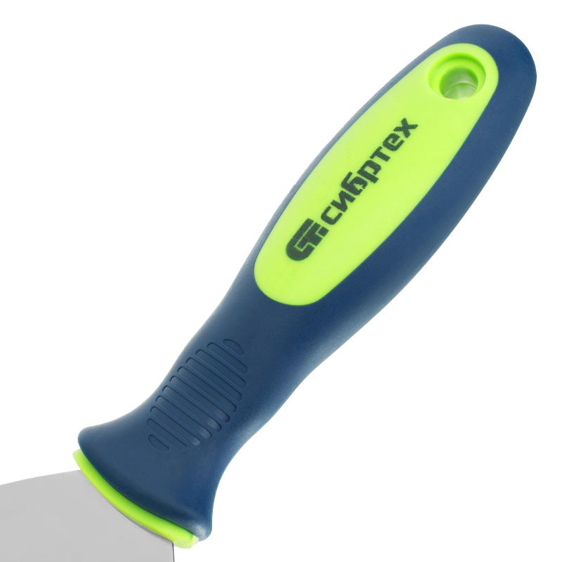 Шпательная лопатка из нержавеющей стали, 120 мм, двухкомпонентная ручка Сибртех (85527)