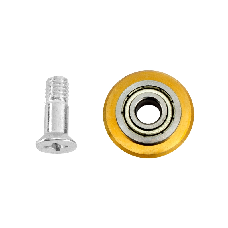 Ролик режущий с подшипником для плиткореза, 22х6х6мм, TiN Denzel (87675)