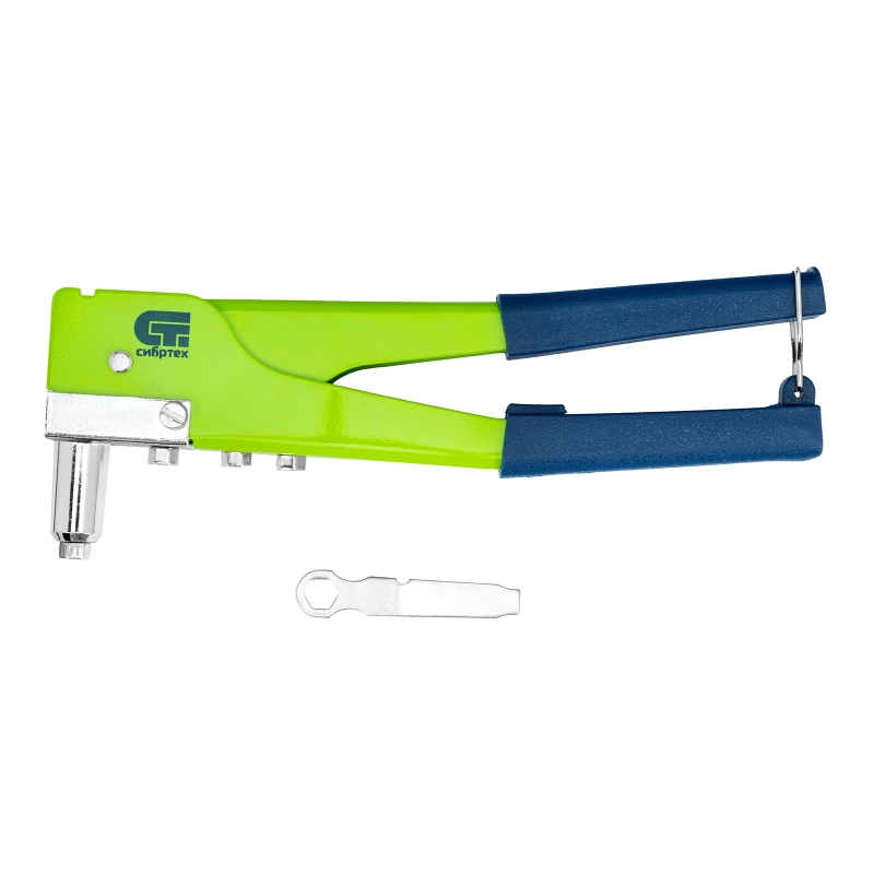 Заклепочник 270 мм, переставной 0-90 град, заклепки 2.4-3.2-4.0-4.8 мм Сибртех (40543)