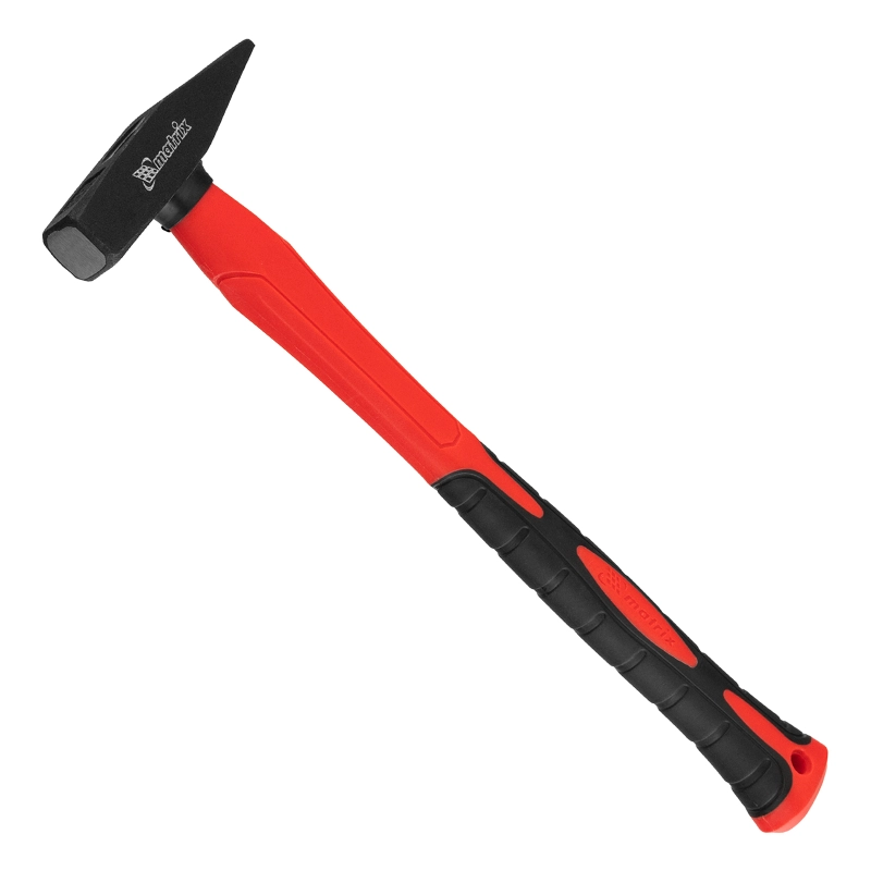 Молоток слесарный optimal, 200 г, фибергласовая обрезиненная рукоятка, квадратный боек Matrix (10366)