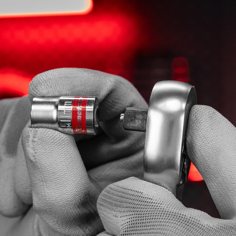 Набор торцевых головок 3/8", 6 гранные, CrV, 8-19мм, 10 штук Matrix (13558)