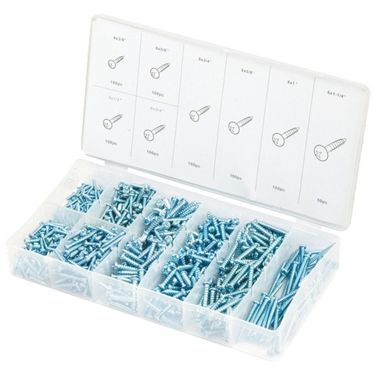 Набор саморезов по металлу, 750 шт Сибртех (47623)