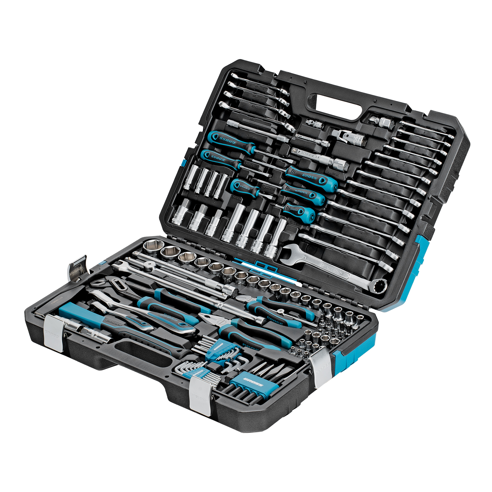 Набор инструментов, 1/4", 1/2", CrV, 120 зубьев, 115 предметов Gross (14152)