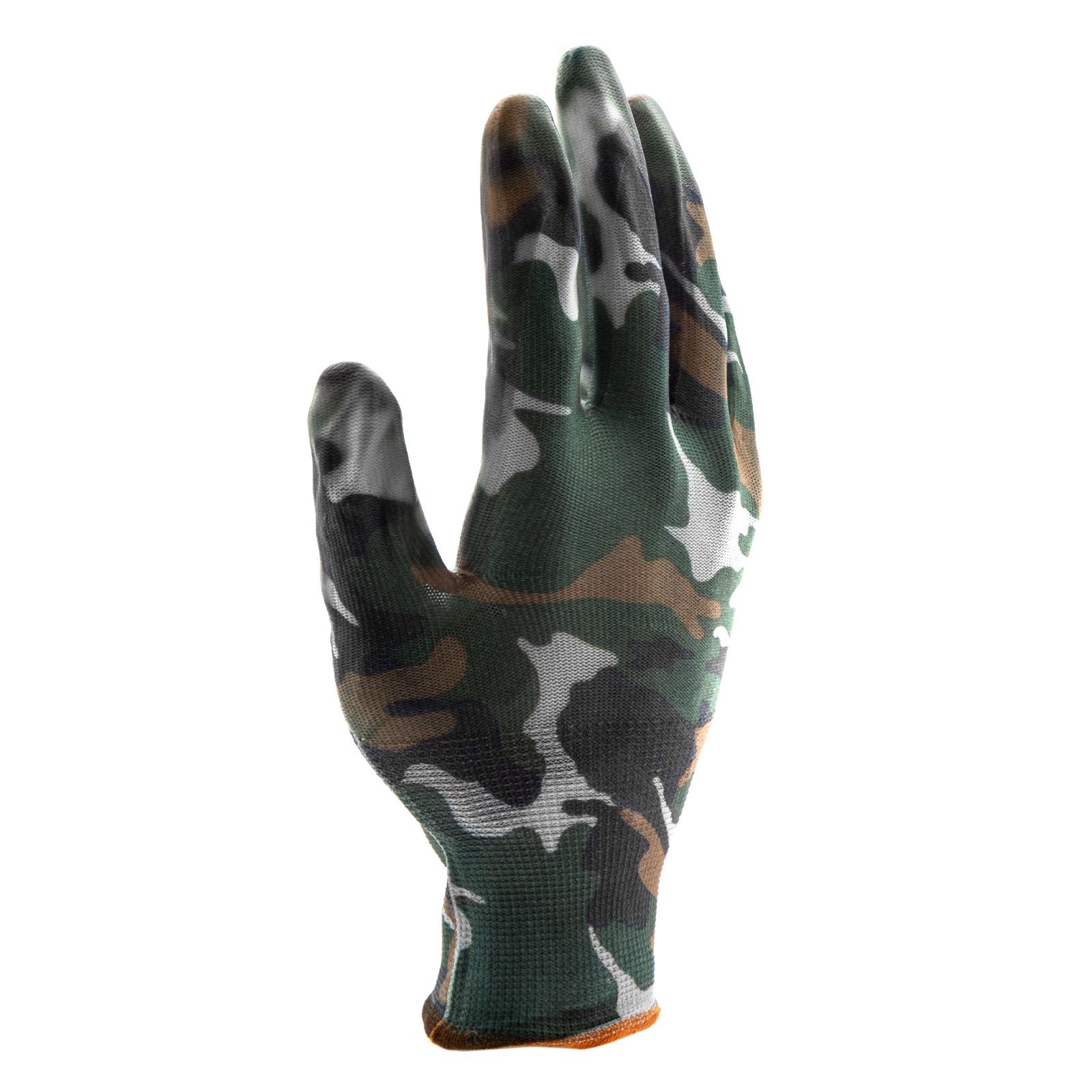 Перчатки садовые из полиэстера с нитрильным обливом, хаки, М Palisad (67858)