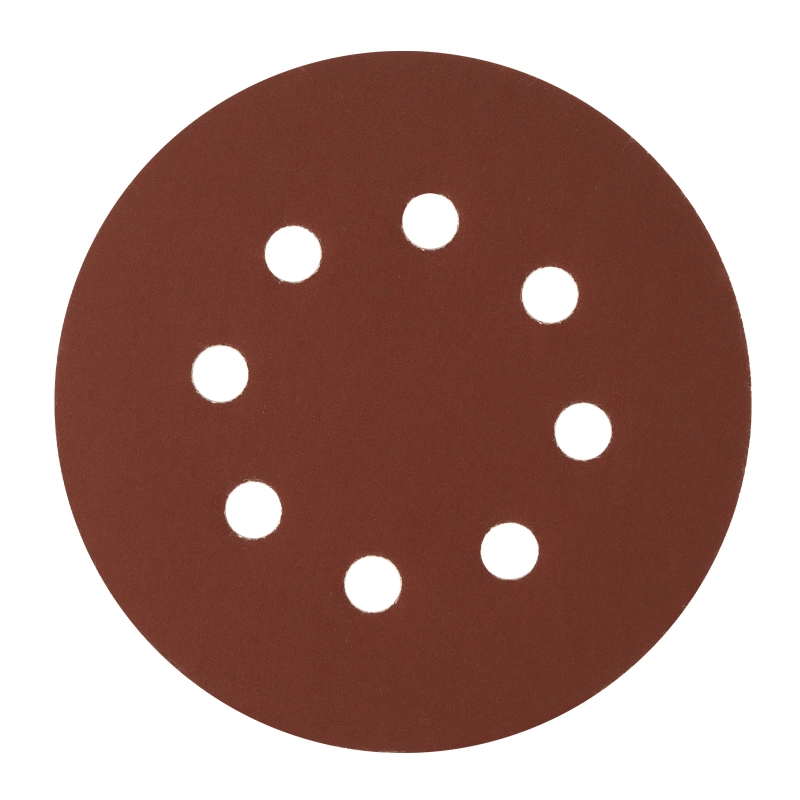 Круг абразивный на ворсовой подложке под "липучку", перфорированный, P 600, 125 мм, 5 шт Сибртех (738167)