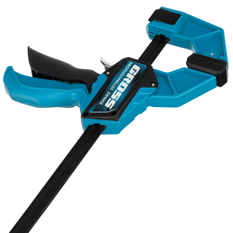 Струбцина реечная, быстрозажимная, пистолетного типа, пошаговый механизм, пластиковый корпус, 900 мм Gross (20708)