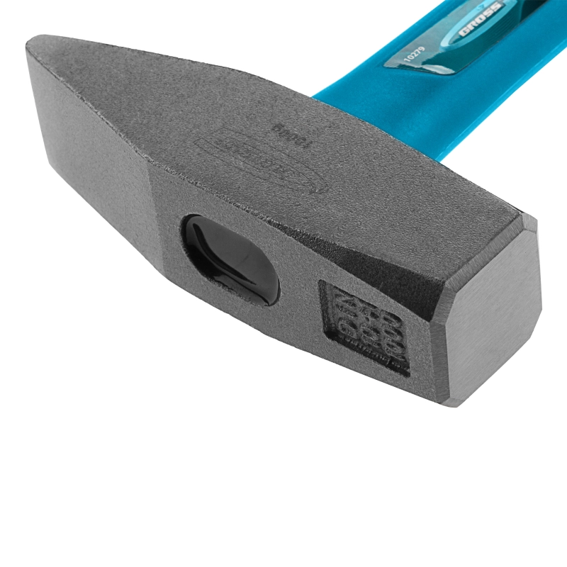 Молоток слесарный, 1000 г, квадратный боек, фибергласовая обрезиненная рукоятка Gross (10279)