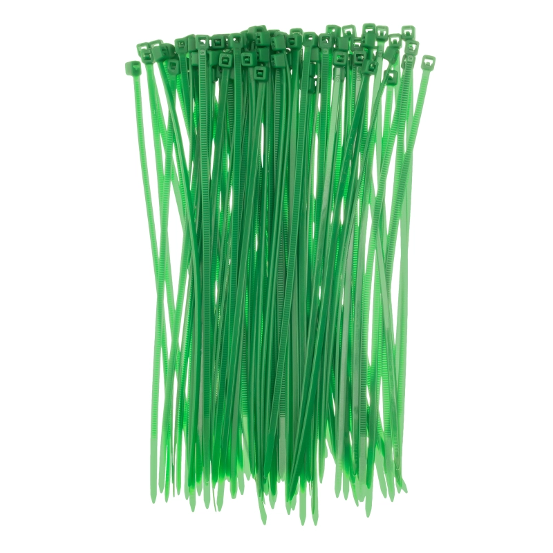 Хомуты, 150 x 2.5 мм, пластиковые, зеленые, 100 шт Сибртех (45511)